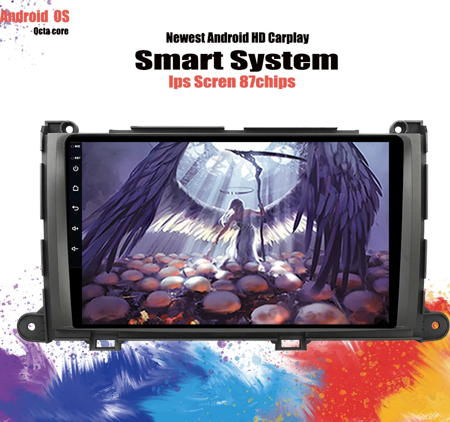 Android 10 0 Qcta Core 6 + 128G Автомобильный мультимедийный dvd плеер для Toyota Sienna 2010 2014 4G RAM Wifi GPS