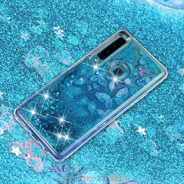 Мягкий блестящий чехол C-ku из ТПУ с жидким зыбучим песком для Samsung Galaxy A9 2018 A7 J6 S10 PLUS