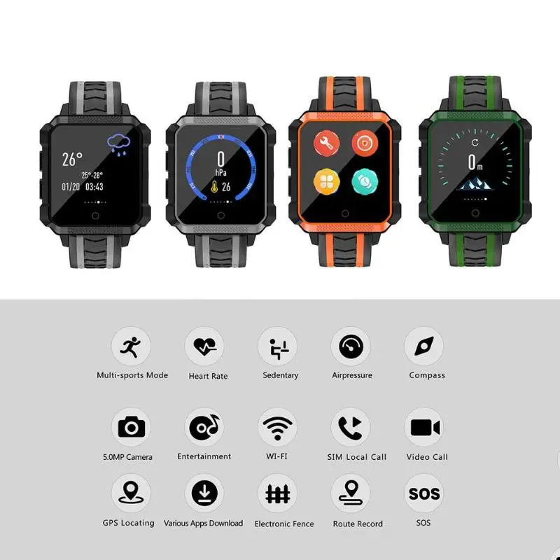 696 H7 4G Смарт часы 1.5in GPS Bluetooth Wi Fi IP68 Водонепроницаемый часы|Смарт-часы| |