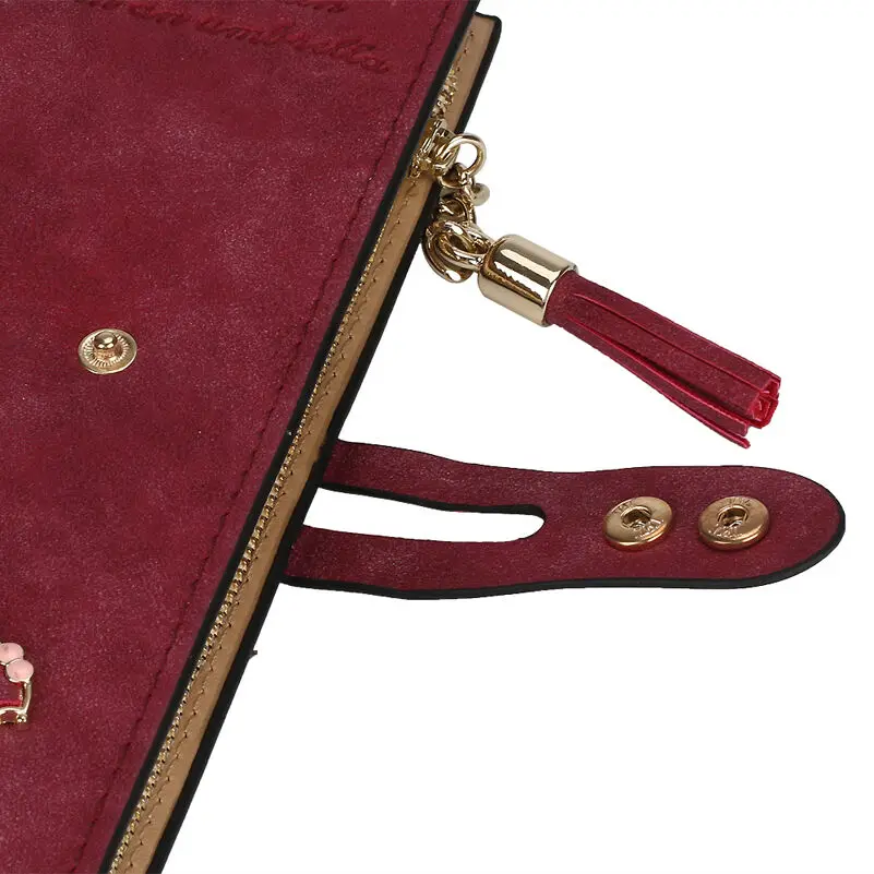 Женский кошелек из искусственной кожи с длинной цепочкой клатч на молнии