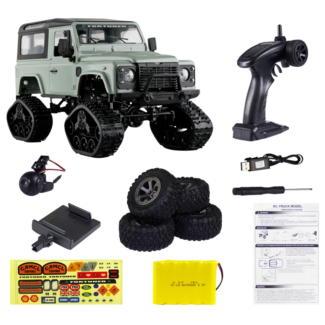 1:16 2,4G 4WD беговые стиле с зимним принтом с машинками на восхождение автомобиля RC пульт дистанционного управления Управление игрушечный автомобиль с 2 вида повышенной проходимости гусеничные колеса WI-FI Камера