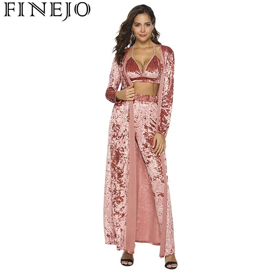 3 шт. Женские повседневные спортивные костюмы с длинным рукавом Короткая длина до