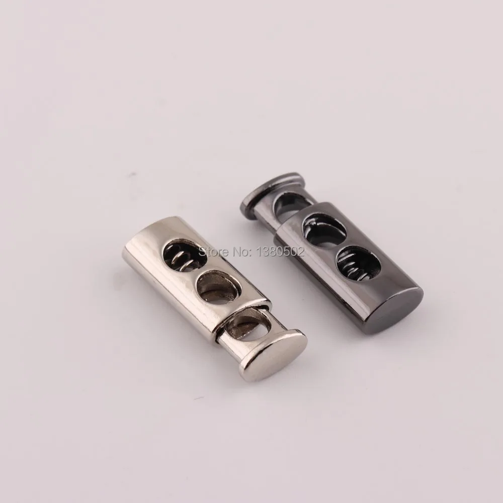 10pcs 26mm Cord End Adjuster Silver Gunmetal Double Barrel Lock durable paracord locks buckes for Mask sewing accessories | Дом и сад