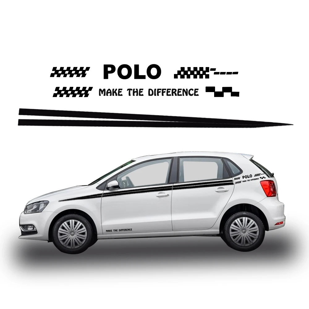 Наклейка на боковой кузов автомобиля Volkswagen VW POLO для хэтчбека седана внедорожника