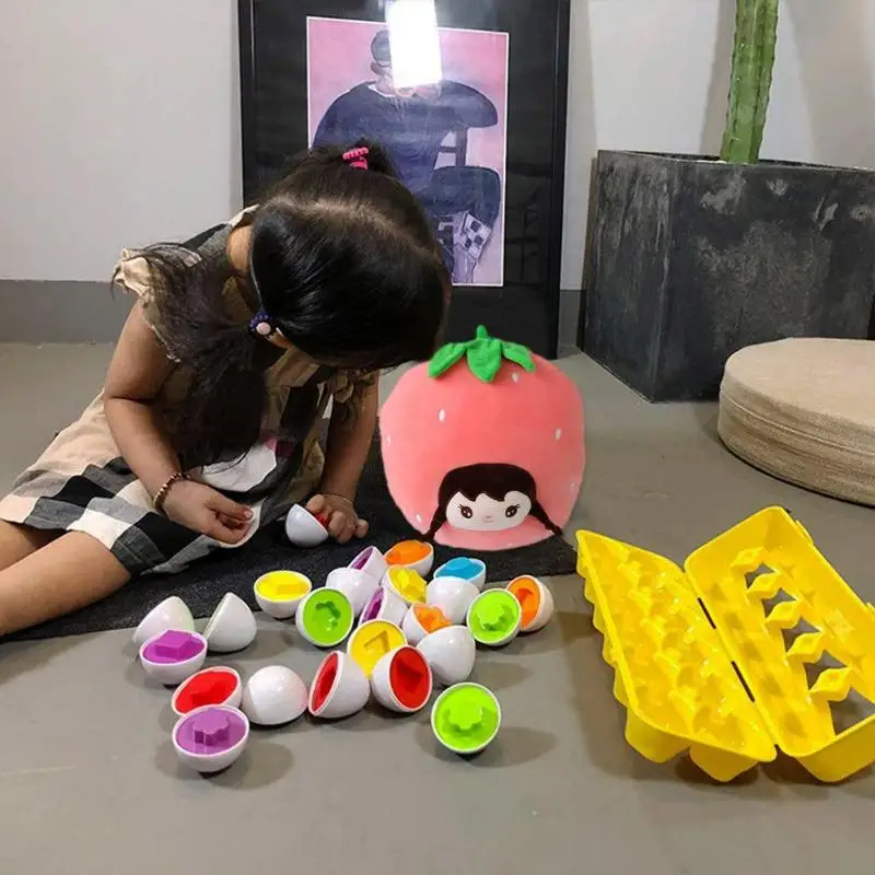 1 Набор забавных цветных одинаковых яиц в форме цифр игрушки для малышей умные