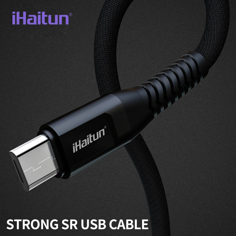 Роскошный usb кабель iHaitun для быстрой зарядки Huawei передачи данных iPhone Samsung S10 Redmi Note