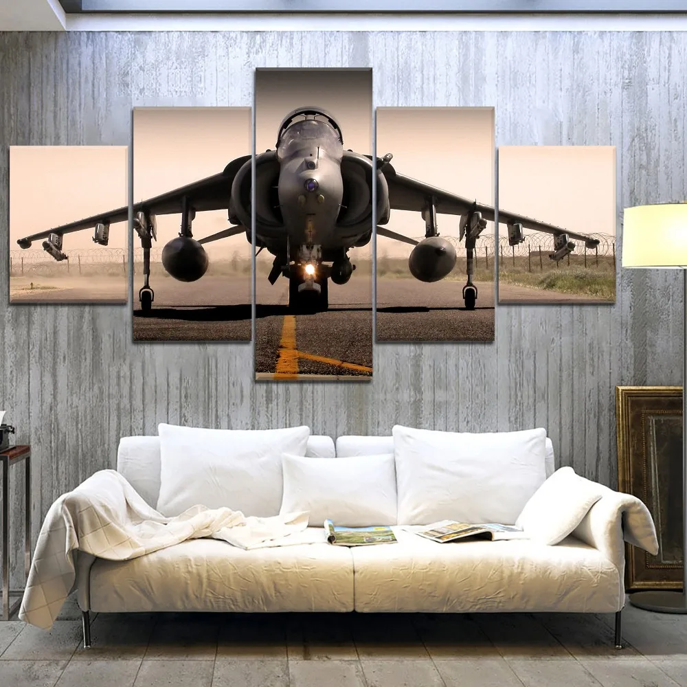 

5 Panel Jet Fighter3 war Canvas Printed Painting For Living Room Wall Decor HD Picture Artworks Poster5