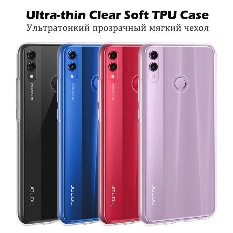 Мягкий силиконовый чехол JONSNOW для Huawei P Smart 2019 прозрачный Honor 8C 8X 10 Lite V20 P20 Pro