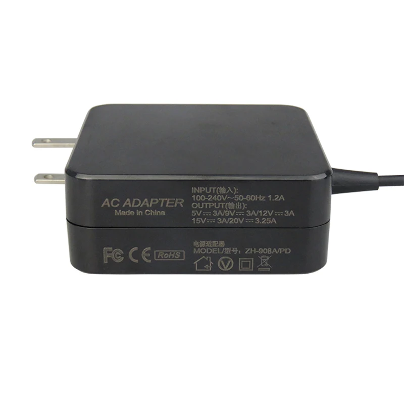 20V 3.25A 65W Универсальный USB Type C ноутбук мобильный телефон адаптер питания зарядное