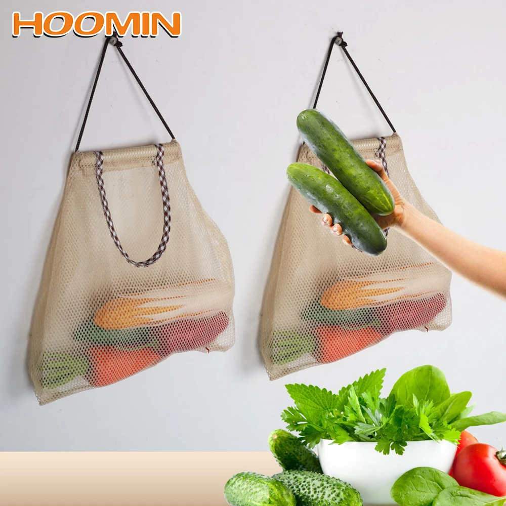 HOOMIN сумка для хранения фруктов и овощей Многофункциональный кухонный Органайзер