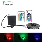 Светодиодная лента RGB с батарейным питанием, Светодиодная лента Tira e 5 В, регулируемая водонепроницаемая, с батарейным питанием, декоративная лампа для кемпинга