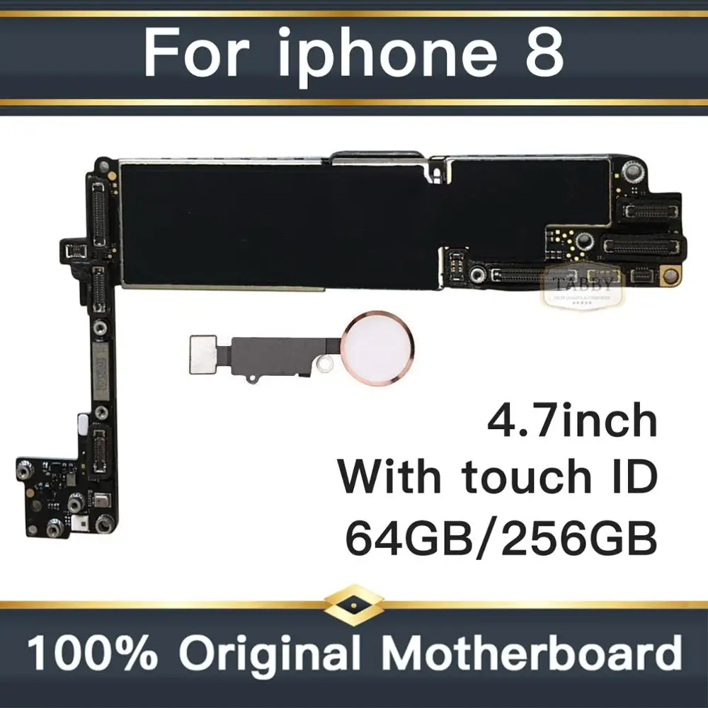 100% разблокированная материнская плата для iPhone 8 оригинальная с чипом Touch ID Clean iCould