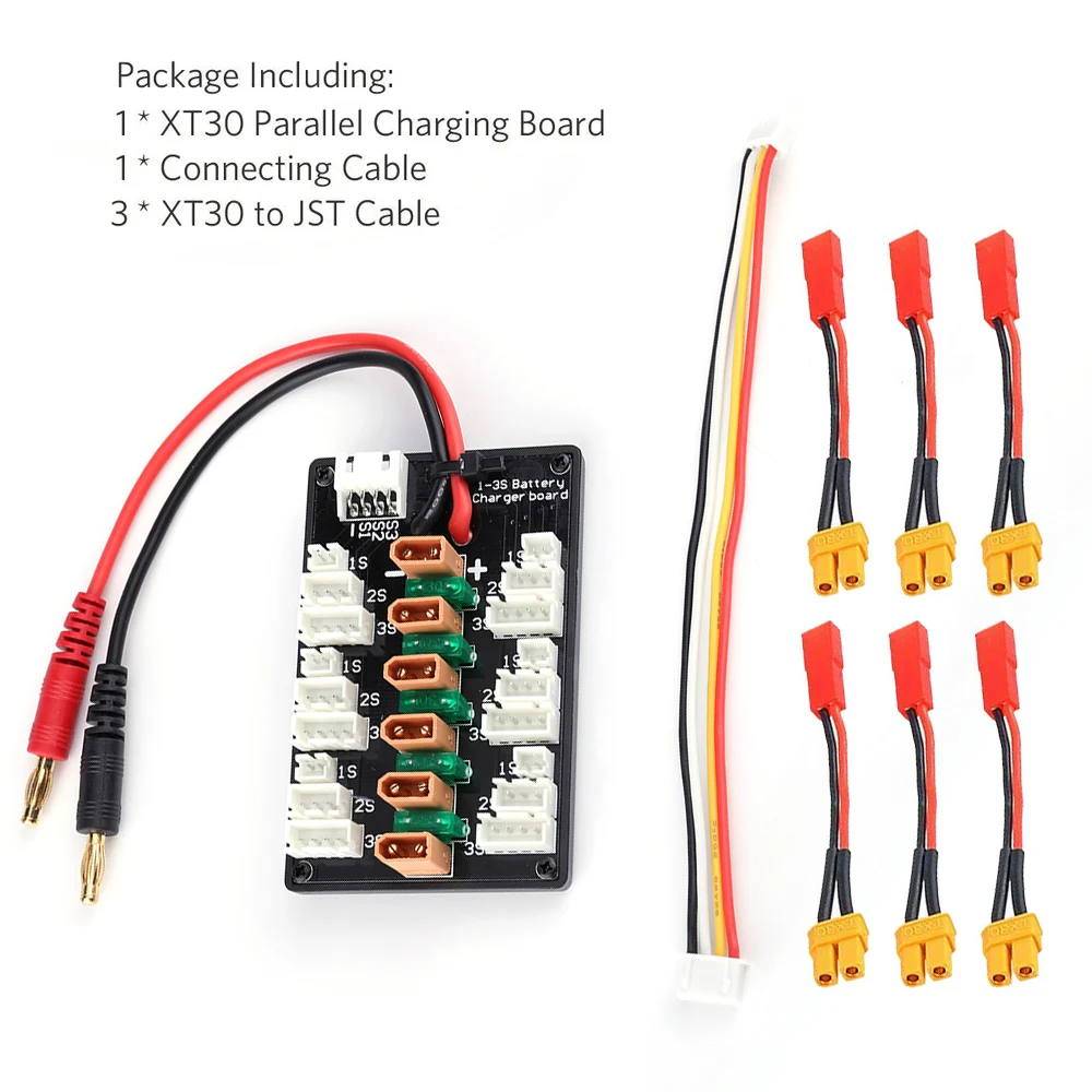 Параллельная зарядная плата XT30 / 1S 2S или 3S Plug Lipo для зарядного устройства IMAX