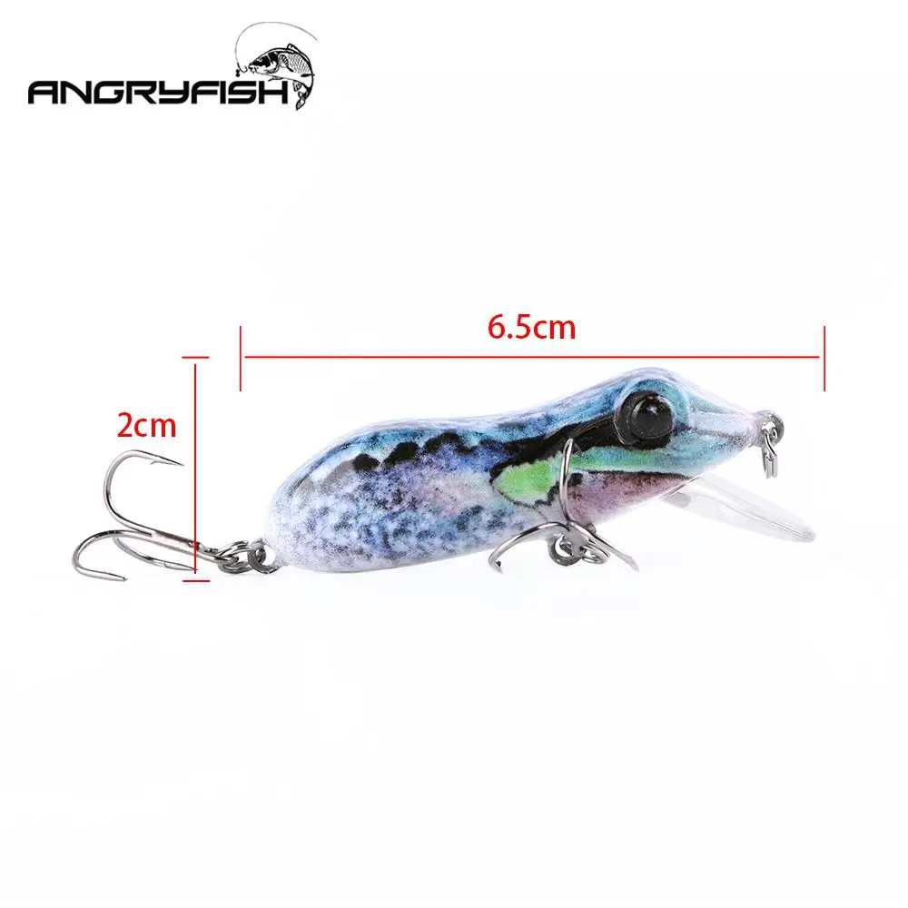 Angryfish 65 мм 10 г Crankbait приманка для рыбалки Воблер приманки Ray Frog черная рыба кальмар