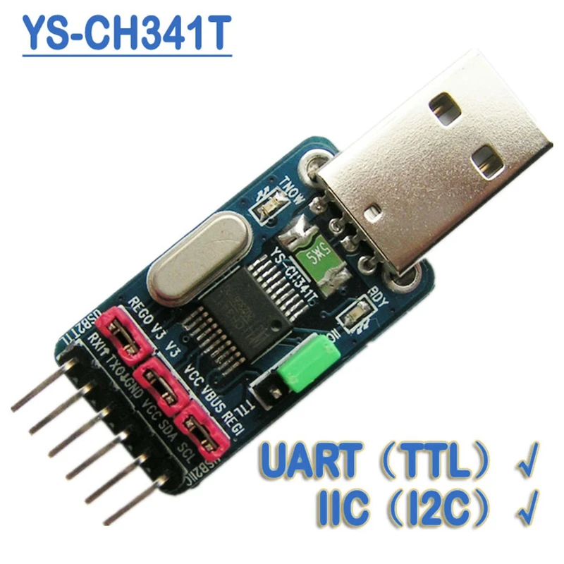 2 в 1 Ch341T модуль Usb к IEC Iic Uart Ttl главный адаптер конвертер Stc Isp загрузка + Образец