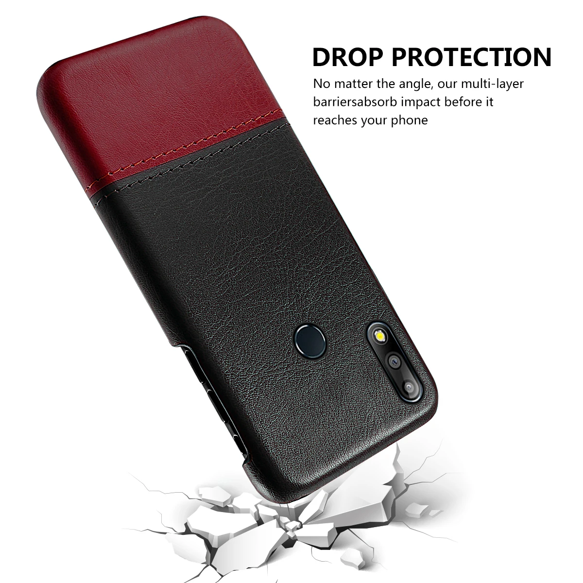Для Asus Zenfone Max Pro M2 ZB631KL чехол для телефона из искусственной кожи двойной цвет