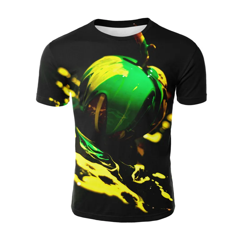 YELITE клубника футболка свежие фрукты вкусная рука хватка мужская летняя топ