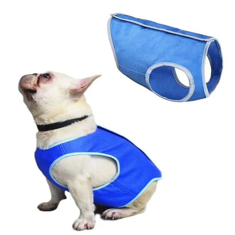 Синий охлаждающий жилет для домашних животных летняя дышащая охлаждающая Одежда