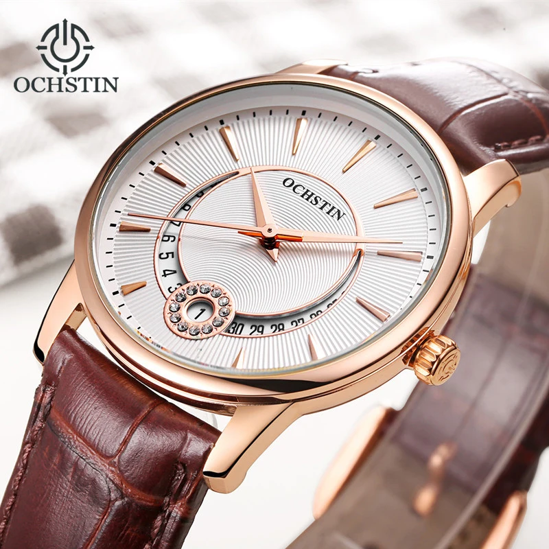 OCHSTIN Rose Gold Watch Women Quartz Watches Ladies Top Brand Luxury Female Wrist Watch Girl Clock Business Relogio Feminino keep moving women top famous brand luxury casual quartz watch rose gold women water stainless steel wrist watches relogio