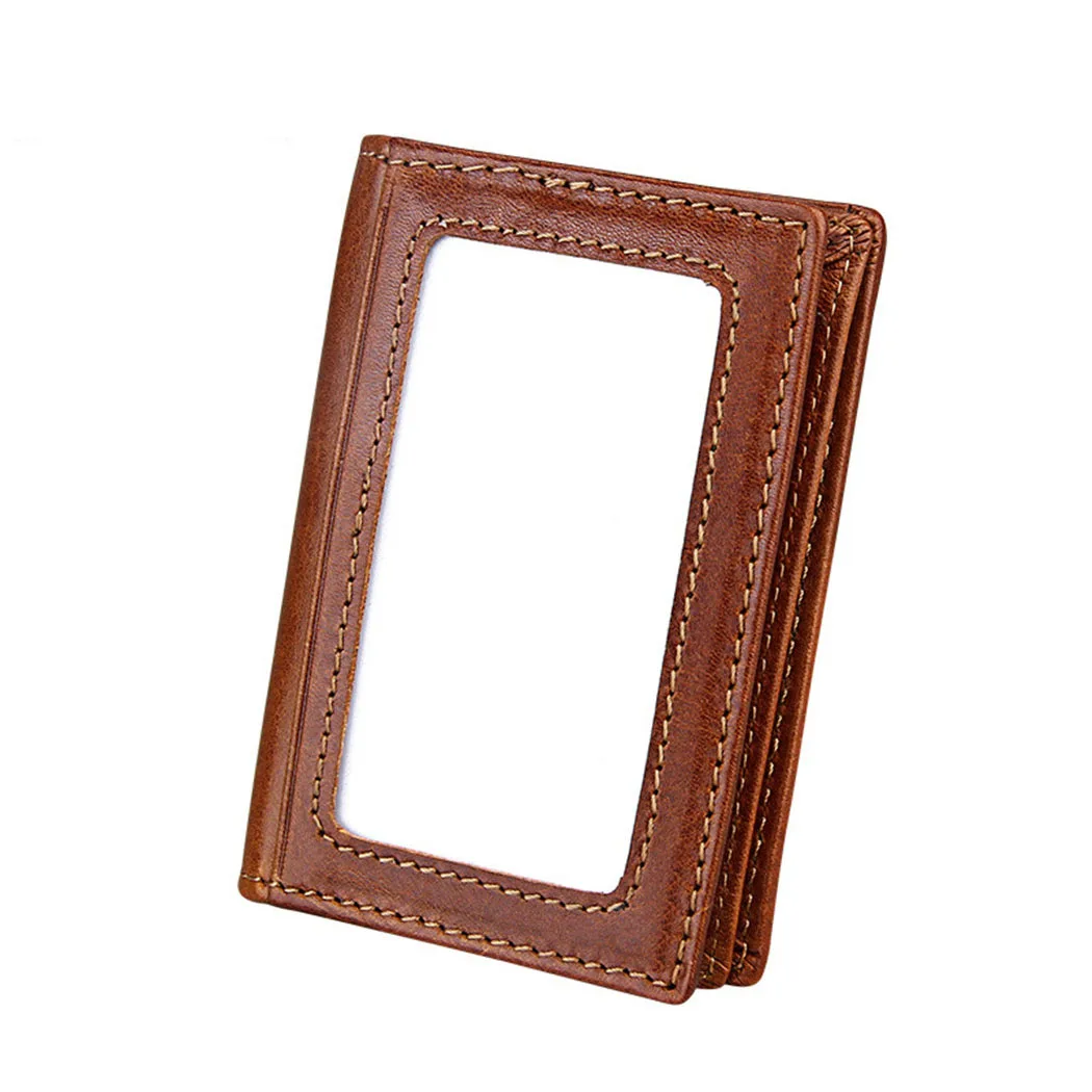 Unisex Mini Wallet RFID Blocking Men Women ID Credit Card Holder Business Leather Travel Case | Багаж и сумки