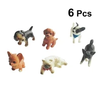 6pcs mini cat dog figurines model pet doll simulation crafts toy animals miniature cute ornaments for home office