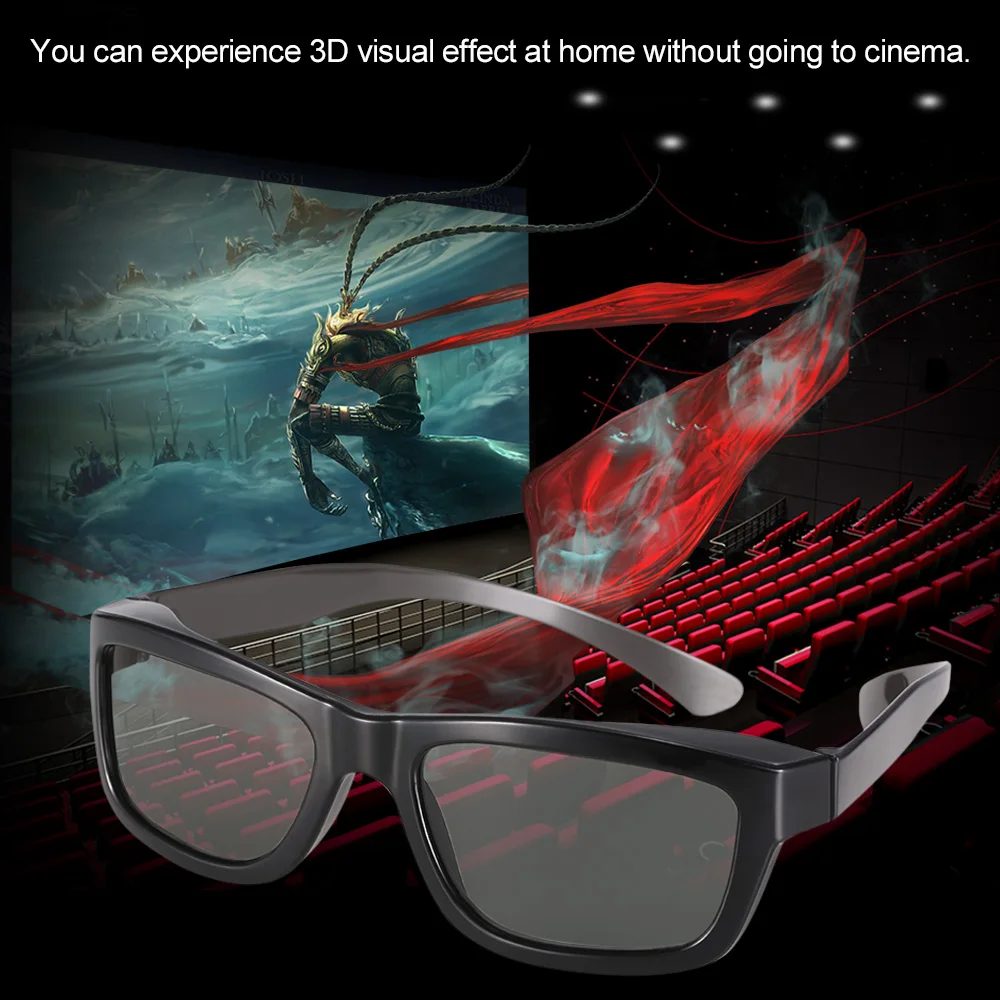 Пассивные 3D очки настоящие D 3D кинотеатры круговые поляризованные линзы для поляризованных ТВ для sony Panasonic Visio Toshiba
