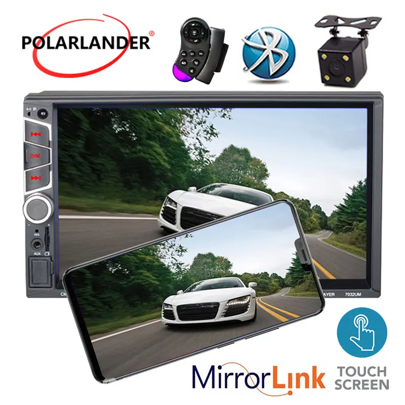 7 ''HD Авторадио мультимедийный плеер Bluetooth автомобильное радио 2 Din задняя