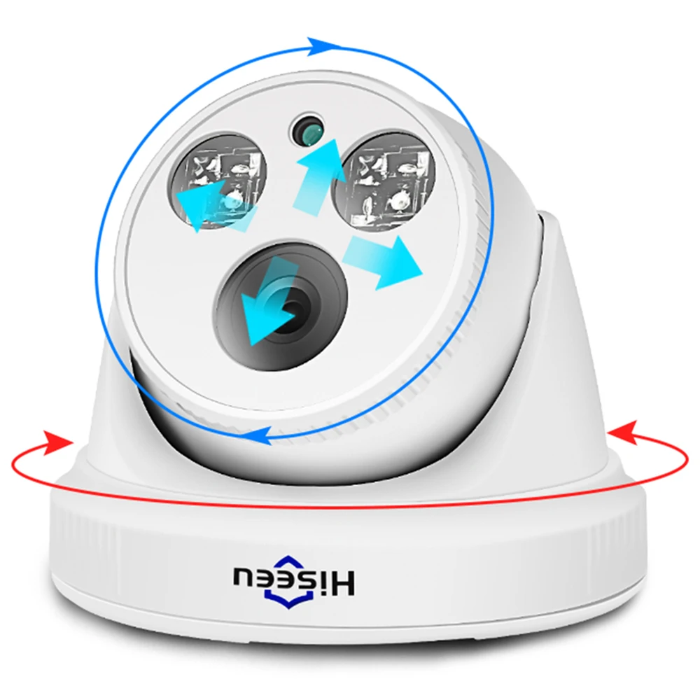 Купольная камера видеонаблюдения Hiseeu HD 1080P POE IP 2 МП H.265 подходит для дома с ночным
