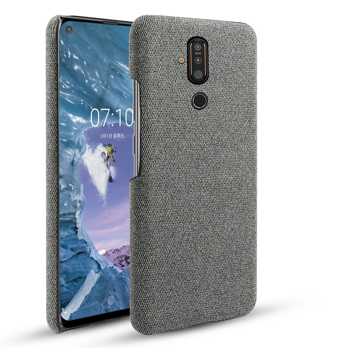 For Nokia X71 Case Slim Back Hard PC Felt Woven Fabric Cloth Shockproof Mobile Phone Fundas Full Protection Cover |