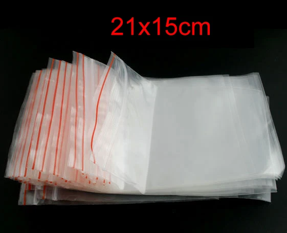 100 самоблокирующихся пластиковых пакетов 15x20 см (B03109) | Украшения и аксессуары