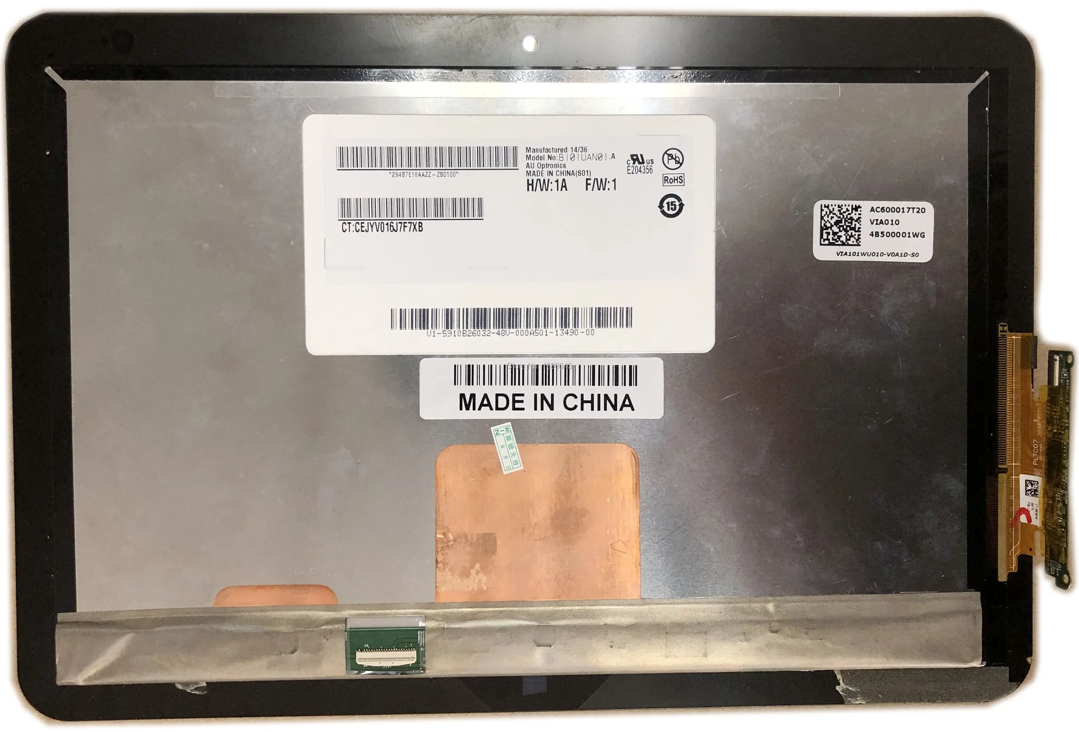 

B101UAN01.A LCD LED Screen Touch Screen Glass Digitizer Assembly Replacement for HP ElitePad 1000 G2 Tablet