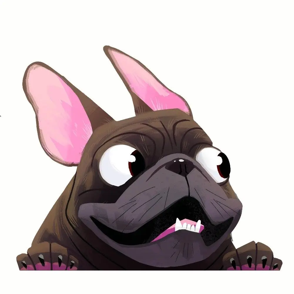 

New Funny 3D Pug Dogs Waterproof Vinyl Car Window Decal Cute Pet Puppy Laptop Luggage Sticker