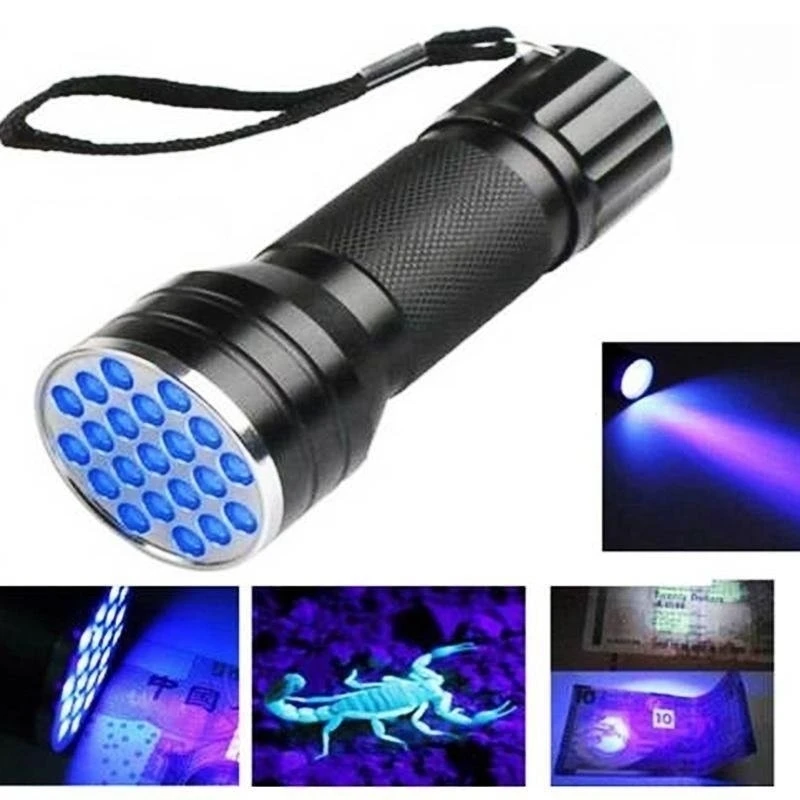 УФ ультрафиолетовый 21 светодиодный фонарик Blacklight алюминиевый фонарь лампа