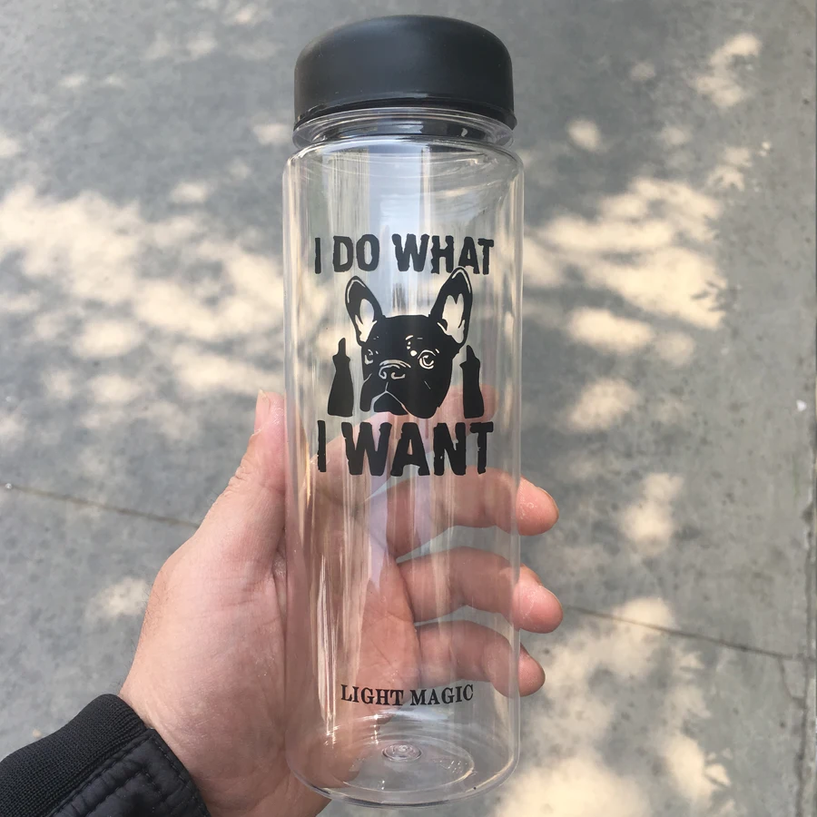 2019 Новая мода i do waht want бутылка для воды PP прозрачная молока и чая Спортивная