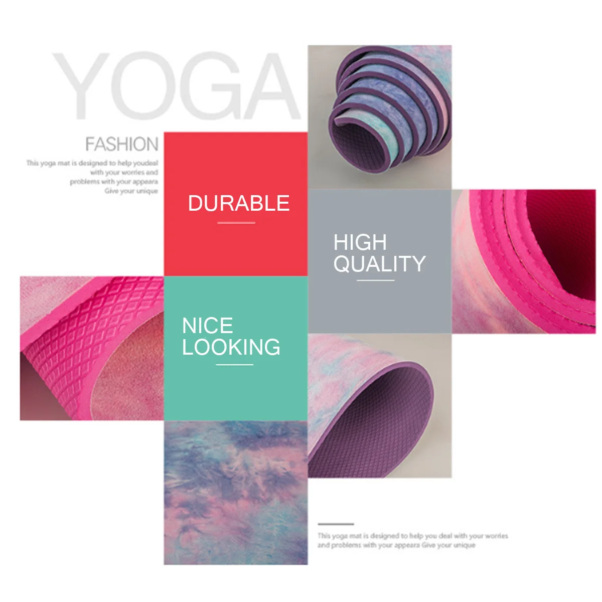 

183*61cm 5mm TPE Yoga Mat Non Slip Carpet Mat Exercise Sports Gym Pilates Pads For Fitness Gymnastics Mats