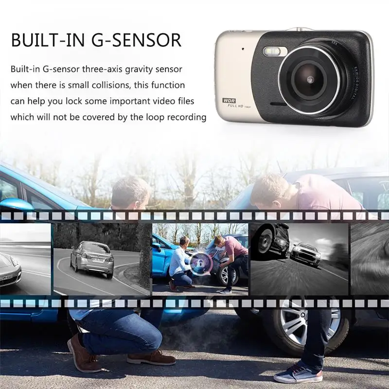 Автомобильный видеорегистратор Onever с двойным объективом 1080P FHD 170 градусов|Камеры