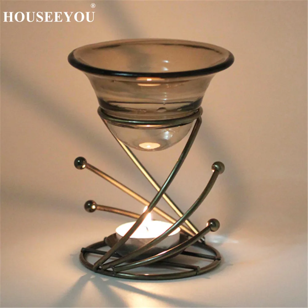 Европейский Железный Подсвечник в стиле ретро для ароматерапии подсвечник