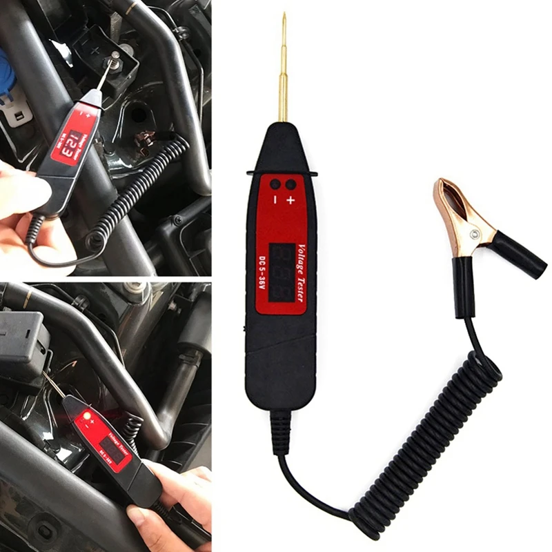 Universal 5-36V Car Digital Lcd Voltage Test Pen Professional Tester Pencil Detector With Led Light Diagnostic Tool | Автомобили и