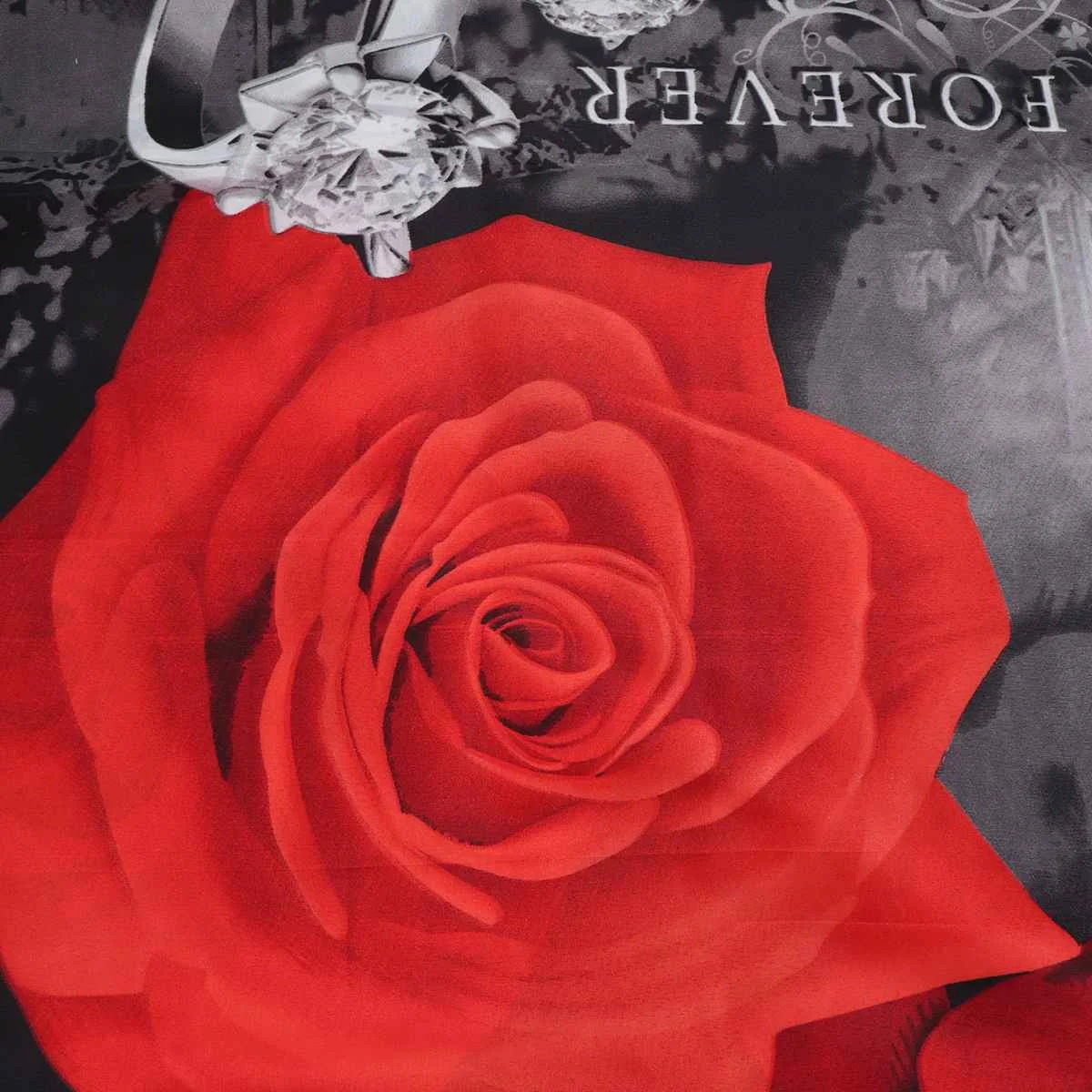 

2/3/4pcs 3D Rose Cotton Queen/King/Twin Duvet Quilt Cover Sheet Pillowcases Wedding Bedding Set Bedspread Bedclothes