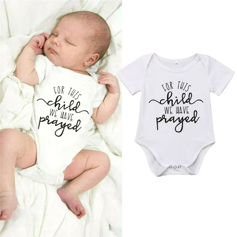 Baju Musim Panas Bayi Anak Bayi Baru Lahir Bodysuit Motif Huruf Baju Anak Laki-laki Perempuan Baju Bermain Anak-anak