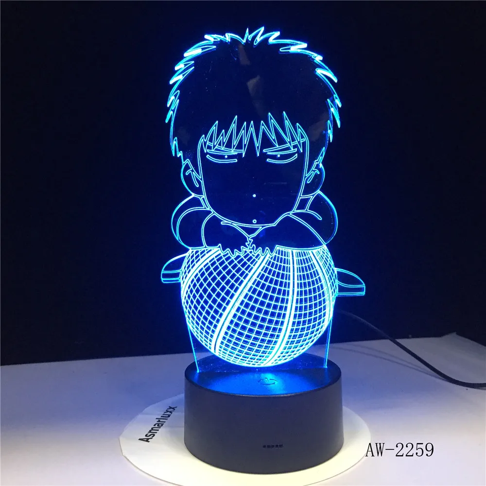 

Basketball Boy 3D Table Lamp 7 Colors Gradient Led Nightlight USB Bedside Sleep Lighting Decor For Kids Toys Gifts AW-2259