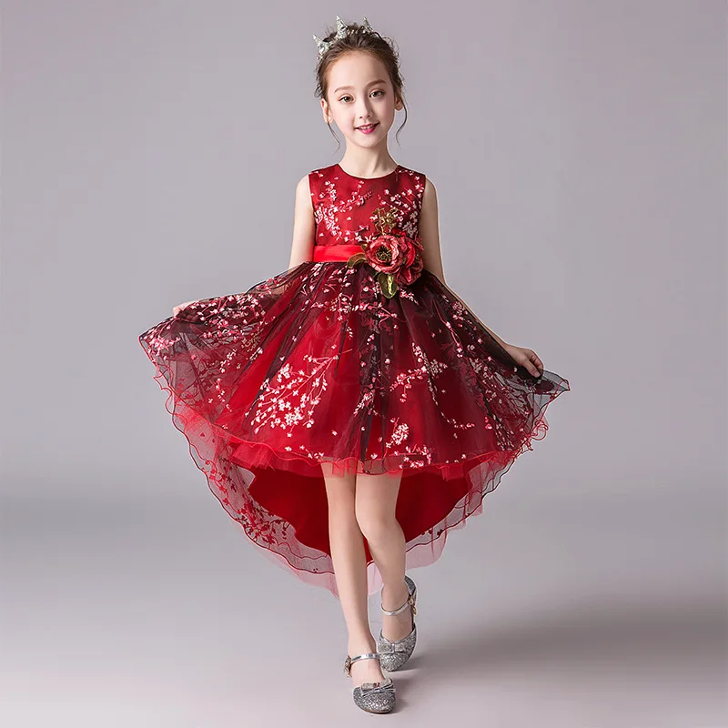 fishtail dress age for 4-14 yrs little girl lace flower girls dresses 2019 summer graduation party gown kids evening frock | Детская