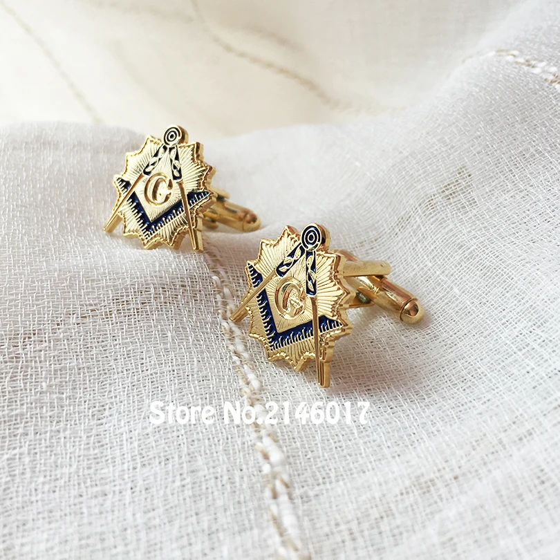 Запонки Masonic 100 пар золотистые мягкие эмалевые запонки для совместного