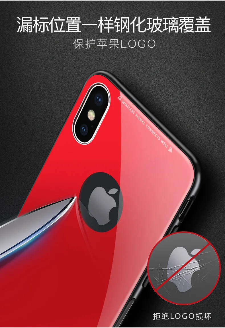 YY phoneCase закаленное стекло чехол для iPhone X Xs прозрачный защитный 6 7 8 плюс Чехол Coque