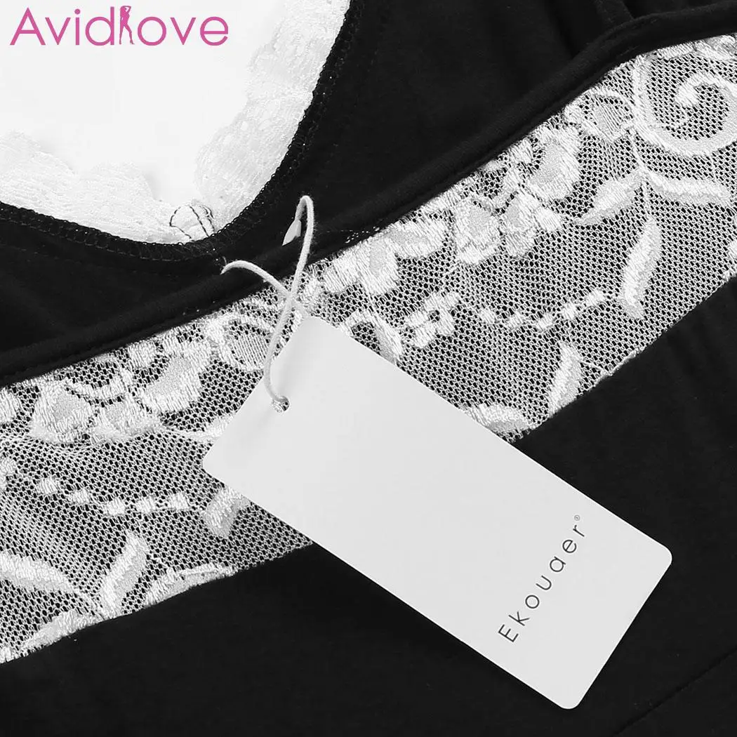 Avidlove женский пижамный комплект с кружевной отделкой без рукавов Сексуальное
