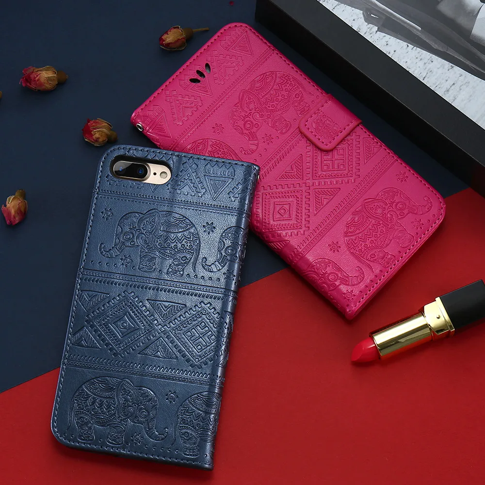 KISSCASE Leather Wallet Case For iPhone X XS Max XR Girly Flower 6 6S 7 8 Plus 5 SE 5S Cover with Card Slot | Мобильные телефоны и