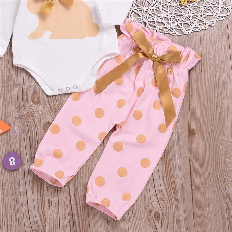 LILIGIRL/комплекты одежды для маленьких девочек новые детские топы с кроликом из