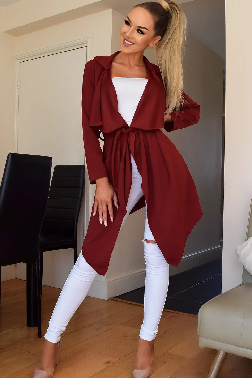 Новая модная повседневная женская верхняя одежда с длинным рукавом куртка