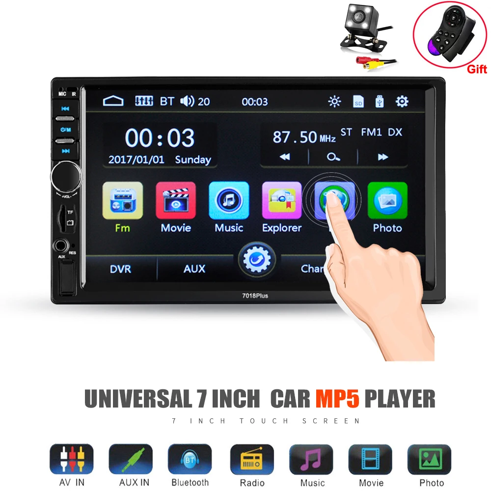 Новейшая модель UI 7 дюймов 2 din Автомобильный мультимедийный плеер автомобильный