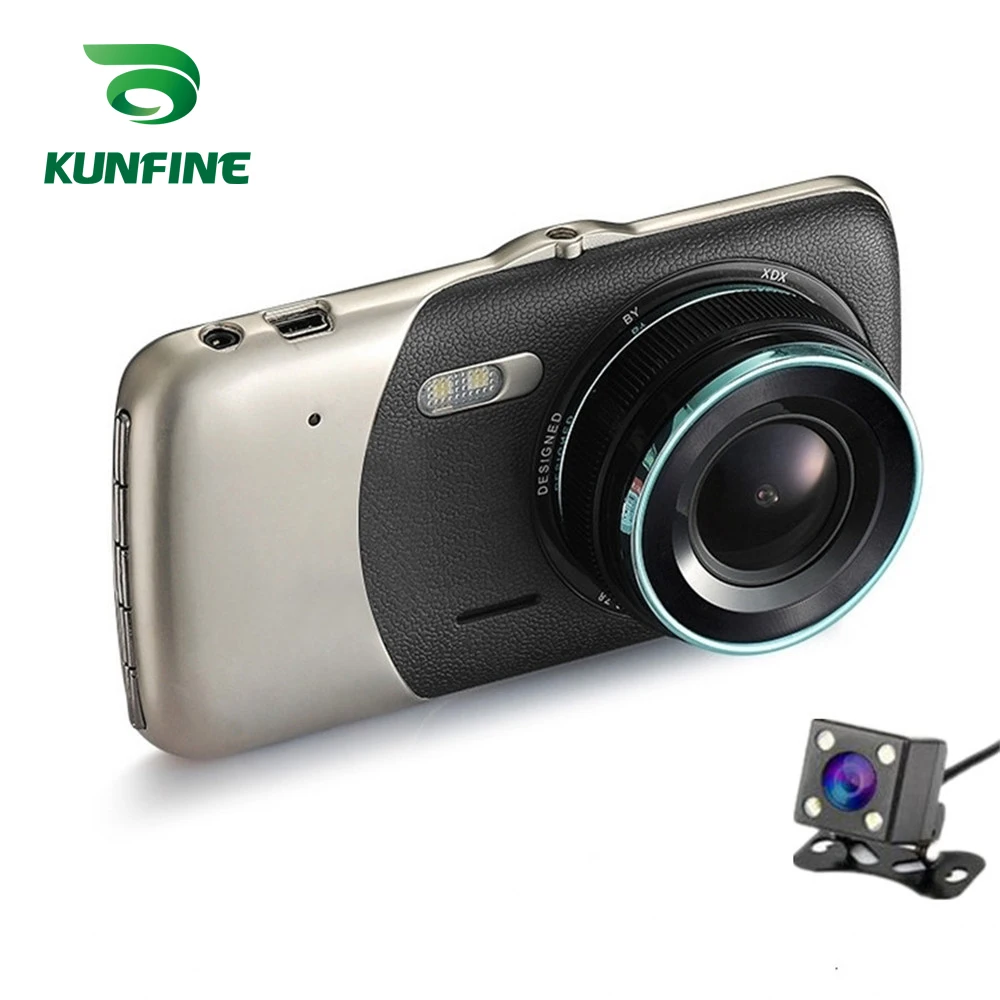 KUNFINE 3 &quotFULL HD 1080P запись видеорегистратор Автомобильный Камера заднего вида две